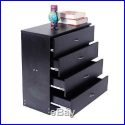 4 Drawers Modern Dresser Chest of Drawers Contemporary Furniture Wooden Storage