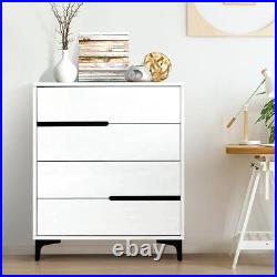 4 Drawers Modern Dresser Drawer Chest Storage Cabinet for Bedroom / Living Room