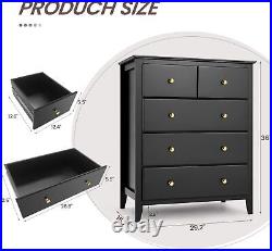 5/6 Drawer Dresser Tall Chest of Drawer Closet Organizer Storage Bookcase Shelf\