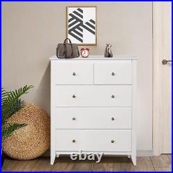 5/6 Drawer Dresser, Wood Chest of Drawers with Storage, Storage Cabinet