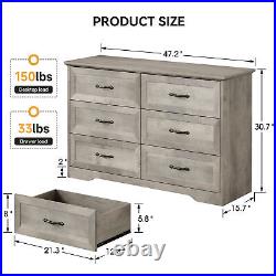 5/6 Drawers Dresser Wooden Storage Dressers Chests of Drawers for Bedroom Home
