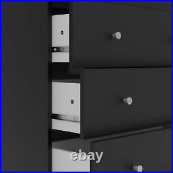 5 Drawer Chest Black Nightstand Storage Cabinet Bedroom Dresser Entryway Chest