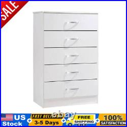 5 Drawer Chest Dresser Storage Tower Cabinet Organizer Bedroom Modern White US