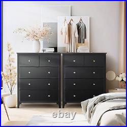 5 Drawer Chest Tall Chest of Drawers Closet Organizers & Storage Clothes EZ Pull