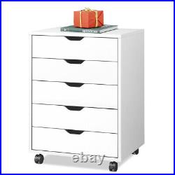 5-Drawer Chest, Wood Storage File Cabinet