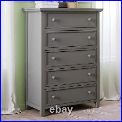 5 Drawer Dresser Storage Organizer Cabinets Chests of Drawers Bedroom Furniture