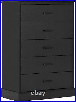 5 Drawer Dresser for Bedroom with Base Capacity Storage Cabinet Wooden Chest