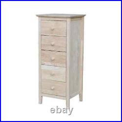 5-Drawer Unfinished Wood Chest