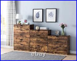 5 Drawers Chest Distressed Wood