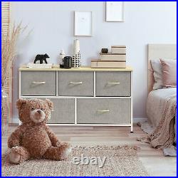 5 Drawers Modern Dresser Chest of Drawers Contemporary Furniture Wooden Storage