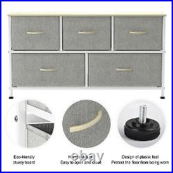 5 Drawers Modern Dresser Chest of Drawers Contemporary Furniture Wooden Storage