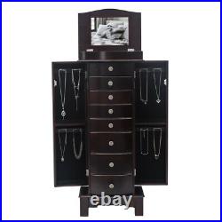 6/7/8 Drawers Jewelry Cabinet Armoire Box Storage Chest Stand Organizer Wood US