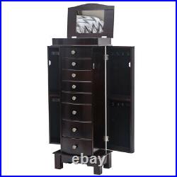 6/7/8 Drawers Jewelry Cabinet Armoire Box Storage Chest Stand Organizer Wood US