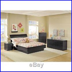 6 DRAWER DRESSER CHEST Wood Storage Organizer Black Bedroom Furniture