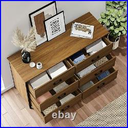6 Drawer Chest Double Dresser Storage Tower Clothes Organizer Solid Wood Cabinet
