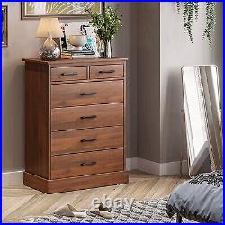 6 Drawer Chest Tall Dresser Wood Storage Organizer Unit Floor Storage Cabinet