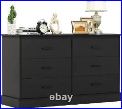 6 Drawer Double Dresser Large Storage Cabinet for Bedroom Chests of Drawers