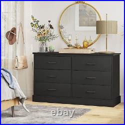 6 Drawer Double Dresser Large Storage Cabinet for Bedroom Chests of Drawers
