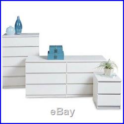 6 Drawer Dresser Bedroom Wood Furniture Double Chest Clothes Storage White