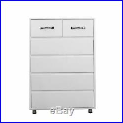 6-Drawer Dresser Chest Clothes Storage Modern Bedroom Cabinet Wood White