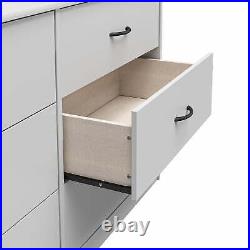 6 Drawer Dresser Chest Of Drawers Cabinet Storage Tower Organizer Dove Gray New