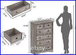 6 Drawer Dresser Chest of Drawers Storage Dressers Organizer Bedroom Entryway