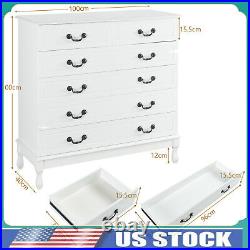 6 Drawer Dresser Chest of Drawers Wood Clothes Storage Cabinet Organize Bedroom