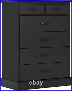 6 Drawer Dresser Chests of Drawer Tower Clothes Organizer, Large Storage Cabinet