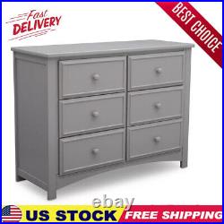 6 Drawer Dresser Clothes Chest Storage Organizer Wood Furniture Free Standing US