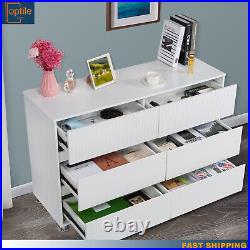 6 Drawer Dresser For Home Bedroom Wood Storage Cabinet Chest of Drawer Organizer