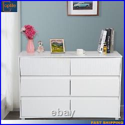 6 Drawer Dresser For Home Bedroom Wood Storage Cabinet Chest of Drawer Organizer