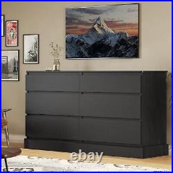 6 Drawer Dresser, Large Capacity Clothing Storage Cabinet, Chests of Drawers