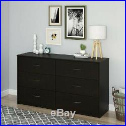 6 Drawer Dresser Modern Set Organizer Bedroom Clothes Furniture Chest Dark