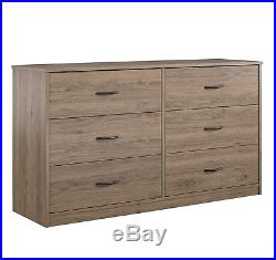 6-Drawer Dresser Organizer Bedroom Clothes Furniture Chest Walnut Oak Espresso