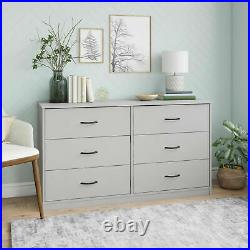 6-Drawer Dresser Organizer Bedroom Clothes Furniture Chest White Finish
