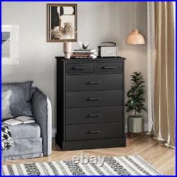 6 Drawer Dresser, Solid Wood Chest of Drawers Large Storage Cabinet for Bedroom