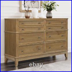 6 Drawer Dresser Solid Wood Chest of Drawers Large Storage Cabinets for Bedroom