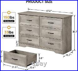 6 Drawer Dresser/Storage Organizer Bedroom Furniture Storage Drawer Chest