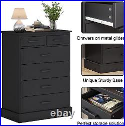 6 Drawer Dresser Wood Storage Tower Clothes Organizer Bedroom Chests of Drawers