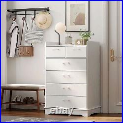 6 Drawer Dresser, Wooden Storage Chest of Drawers for Bedroom, Hallway, Entryway