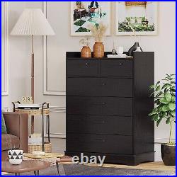 6 Drawer Dresser for Bedroom Wooden Storage Chest of Drawers Clothing Organizer