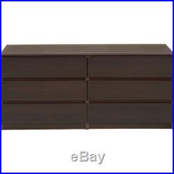 6 Drawer Large Bedroom Dresser Storage Organize Modern Chest Of Drawers Double