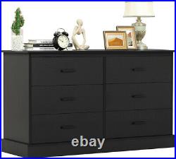 6 Drawer Solid Wood Dresser Chest Large Storage Cabinet for Bedroom, Living Room