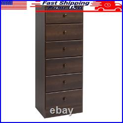 6-Drawer Vertical Dresser Tall Chest Organizers Composite Woods Living Room New