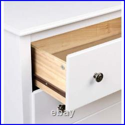 6 Drawer Wooden Dresser Chest, 17.75 x 23.25 x 53, White