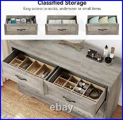 6 Drawers Bedroom Storage Dressers Cabinet Chest Organizer Shelf Wood Furniture