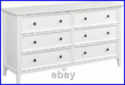 6-Drawers Dresser Accent Chest Solid Wood Modern Bedroom furniture Living Room