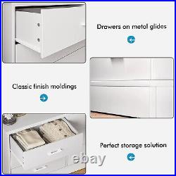 6 Drawers Dresser Chest Tower Storage Organizer Unit for Bedroom Closet Entryway