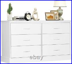 6 Drawers Dresser Chest Tower Storage Organizer Unit for Bedroom Closet Entryway