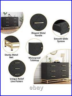 6 Drawers Dresser, Wood Dressers Chest Of Drawers With Metal Handles